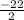 \frac{-22}{2}