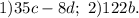 1)35c-8d;\ 2)122b.