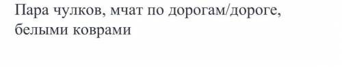 Поставь слова в скобках в нужный падеж. Запиши словосочетания . Укажи окончания имен существительных