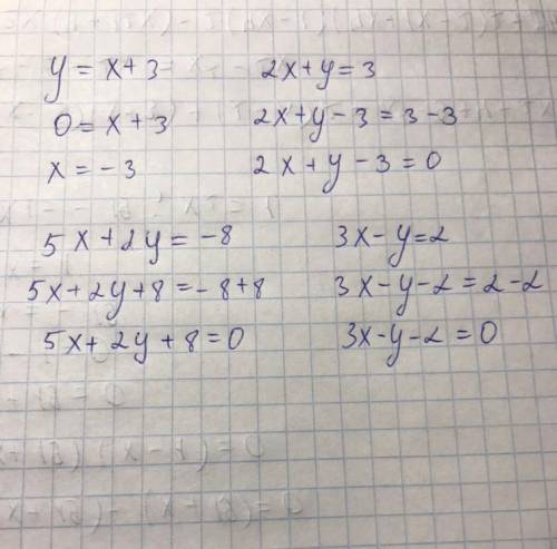 Очент Самостоятельная работа. Надо решить y=x+3. и. 2x+y=3 5x+2y=-8. 3x-y=2