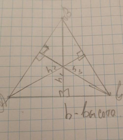 Начертите треугольник. Постройте его высоты