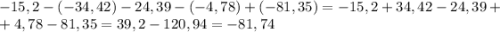 -15,2-(-34,42)-24,39-(-4,78)+(-81,35)=-15,2+34,42-24,39+\\+4,78-81,35=39,2-120,94=-81,74