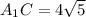 A_1C=4\sqrt{5}