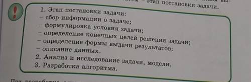Каких этапов при решении задач нужно придерживаться​