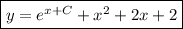 \boxed{y=e^{x+C}+x^2+2x+2}