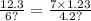 \frac{12.3}{6?} = \frac{7 \times 1.23}{4.2?}