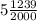 5\frac{1239}{2000}