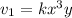 v_1 = kx^3y