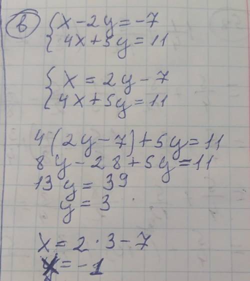 Решите систему подстановки