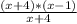 \frac{(x+4)*(x-1)}{x+4}