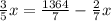 \frac35x=\frac{1364}7-\frac27x