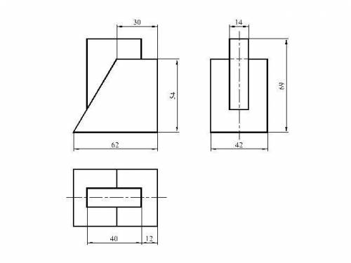 Задание по чернению По аксонометрическим проекциям моделей построить три проекции