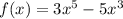 f(x) = 3x^{5} - 5x^{3}