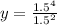 y = \frac{ {1.5}^{4} }{ {1.5}^{2} }