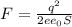 F=\frac{q^2}{2ee_0S}