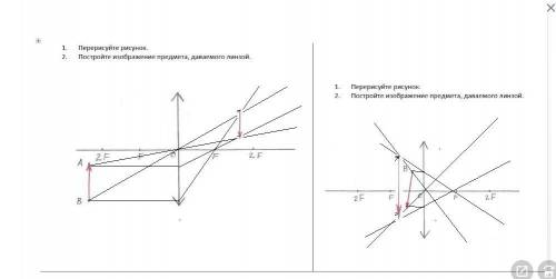 Постройте изображение предмета, даваемое линзой. Какое получится изображение?