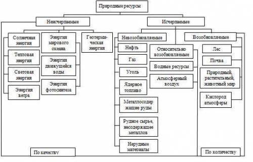 На какие группы делятся всё природные богатства (ресурсы)? Это итоговая по обществознанию.​