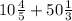 10 \frac{4}{5} + 50 \frac{1}{3}