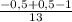 \frac{-0,5+0,5-1}{13}