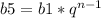 b5 = b1*q^{n-1}