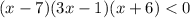 (x-7)(3x-1)(x+6)