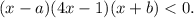 (x-a)(4x-1)(x+b)