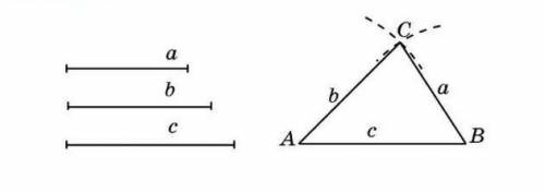 Постройте треугольник АВС с данными сторонами АВ=C,AС=B,ВС=Ab) Постройте серединный перпендикуляр к