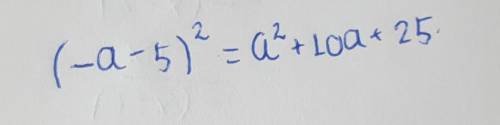 Преобразуйте целые выражение (-a-5)^2​