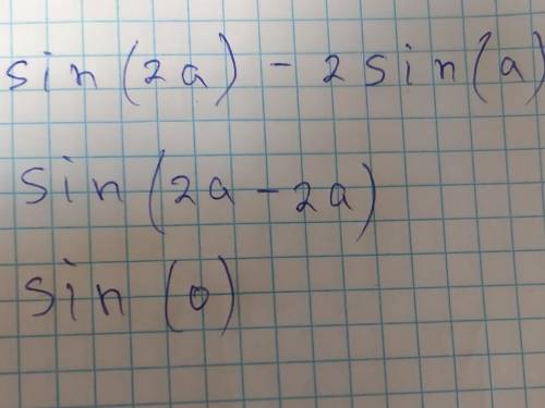 Sin(2a)-2sin(a) как разложить на множители?