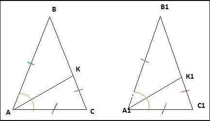 НУЖЕН РИСУНОК 2. Известно, что в треугольниках АВС и А1В1С1 А = А1, АВ = А1В1, АС = А1С1. На сторон