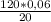 \frac{120 * 0,06}{20}