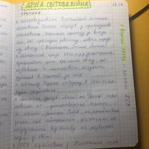 Головні причини другої світової війны​