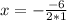 x=-\frac{-6}{2*1}