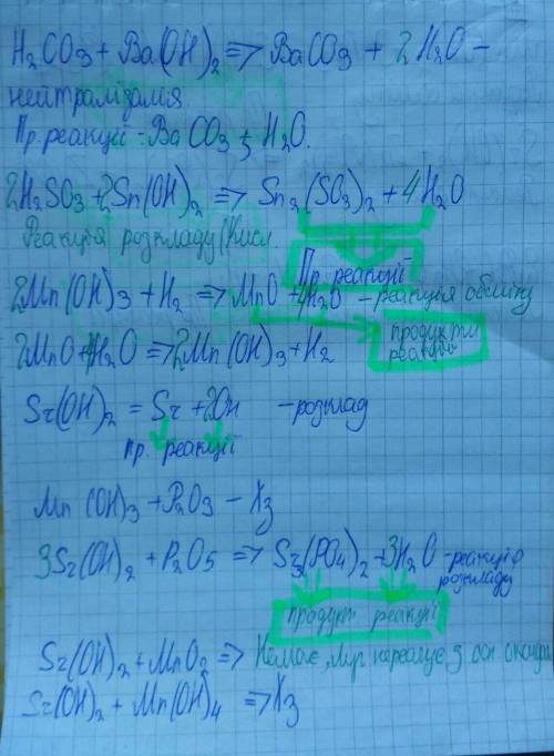 Завдання 1. Закінчити рівняння реакцій коефіцієнти.Завдання 2. Вказати тип реакції та назвати продук