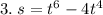 3.\;s=t^6-4t^4