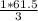 \frac{1*61.5}{3}