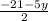 \frac{-21-5y}{2}