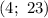(4; \ 23)