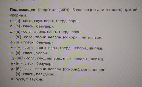 Сделай фонетический анализ слова подлежаще,предложение​