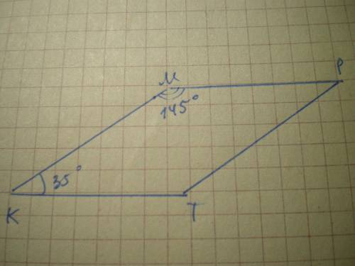 Найдите тупой угол параллелограмма ,если его острый угол равен 35 градусам ответ дайте в градусах. З