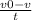 \frac{v0-v}{t}