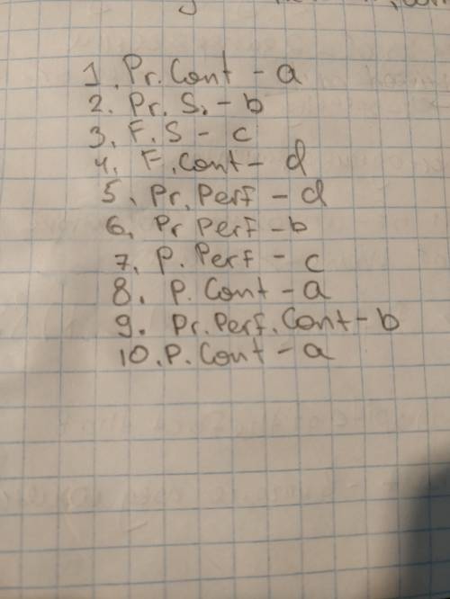 I. Choose the right tense form to make the sentences complete (Present Simple, Present Continuous, F