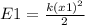 E1=\frac{k(x1)^{2} }{2}