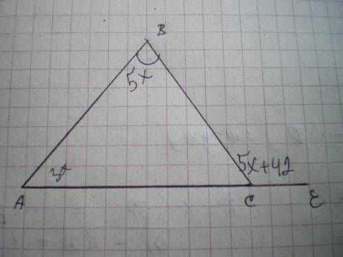 Зовнішній кут трикутника на 42° більший від більшого внутрішнього, не суміжного з ним, а внутрішні к