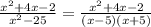 \frac{ {x}^{2} + 4x - 2 }{ {x}^{2} - 25} = \frac{ {x}^{2} + 4x - 2 }{(x - 5)(x + 5)}