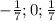 -\frac{1}{7} ;0;\frac{1}{7}