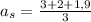 a_{s}=\frac{3+2+1,9}{3}