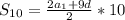 S_{10}=\frac{2a_{1}+9d }{2}*10