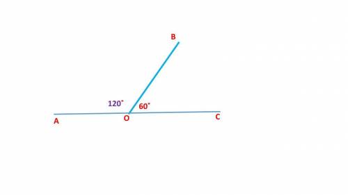 Найдите углы AOВ и BОC если AОB на 60 градусов больше чем BОС а AОС развернутый .постройте чертеж​