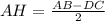 AH =\frac{AB-DC}{2}